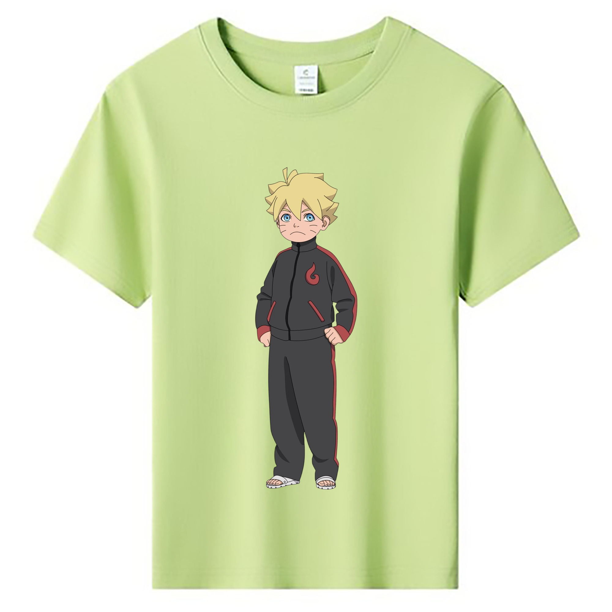 （画像用） NARUTO -ナルト- うずまき ボルト Uzumaki Boruto 綿100％キッズTシャツ（フロントプリント）